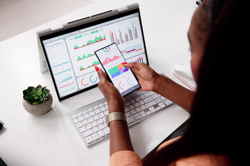 Fototapete - KPI Dashboard Data Analytics
