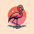 © Ahmed - Flamingo bird illustration design on background