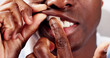 Man Chewing Wet Moist Nicotine Tobacco Snus