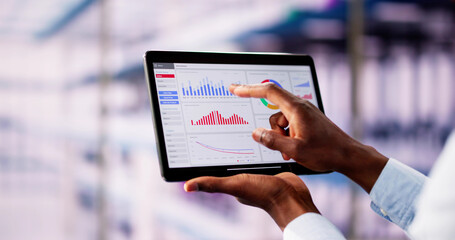 Fototapete - Finance Analytics Data Chart
