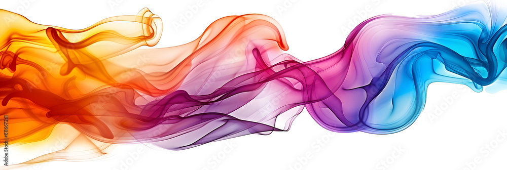 Color brush paint ribbon stroke swirl abstract splash background wave ...
