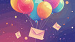 © Bill - Balloon inside paper note design Party celebration
