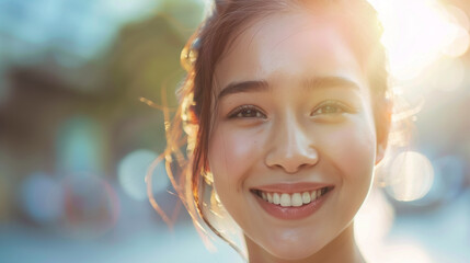 Portrait of a smiling Asian girl