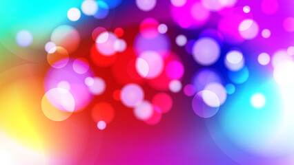 Aufkleber - Vibrent bokeh lights. Blurred circle shapes. Abstract light effect. Vector illustration.