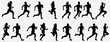 © Pro Silhouettes - set of runner silhouette collection.