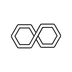 Wall Mural - infinity icon vector. mobius loop shape illustration sign. unlimited symbol. forever logo.