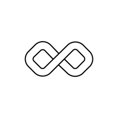 Wall Mural - infinity icon vector. mobius loop shape illustration sign. unlimited symbol. forever logo.
