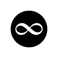 Wall Mural - infinity icon vector. mobius loop shape illustration sign. unlimited symbol. forever logo.