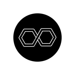 Wall Mural - infinity icon vector. mobius loop shape illustration sign. unlimited symbol. forever logo.