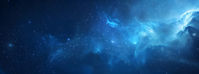 blue night starry sky, space background. wallpaper with a serene blue night sky