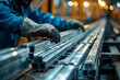 © Sergio - A man is working on a metal sheet with his hands