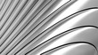 Abstract background, 3d silver wavy stripes pattern, interesting striped metallic chrome wallpaper.