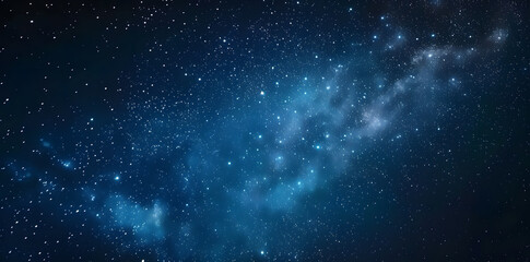 Sticker - Blue night starry sky, space background. Wallpaper with a serene blue night sky