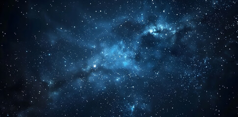 blue night starry sky, space background. wallpaper with a serene blue night sky