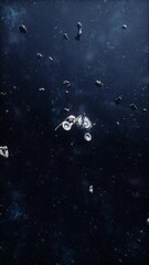Wall Mural - space warship of unknown origin is approaching our planet for an invasion, vertical