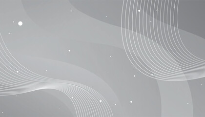 Aufkleber - Gray abstract background waves lines, minimal geometric background, gray elements with fluid gradient shapes, abstract wave background, gray background
