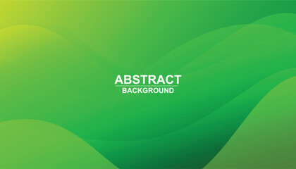 Aufkleber - Green abstract background with wave shapes, wave elements with fluid gradient shapes, minimal geometric background, green background
