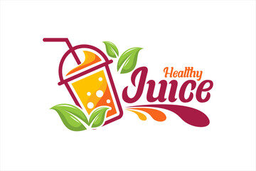 juice fruit drink fresh logo simple business logo