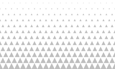 Wall Mural - gray triangles halftone geometric pattern. vector abstract background.