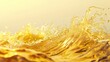 Colored yellow water wave Generative AI Wet background