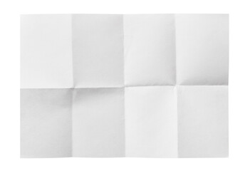 Wall Mural - Folded paper sheet, isolated on white background