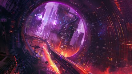 Wall Mural - sci-fi time travel