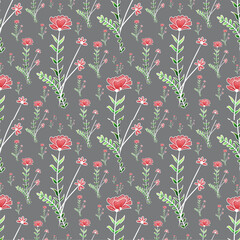 Wall Mural - seamless floral pattern