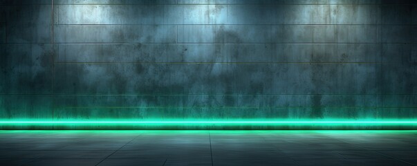 Wall Mural - Modern Industrial Style: Neon Pink Light Against Concrete Wall Background banner