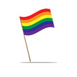 LGBT flag in Rainbow color, LGBT Pride symbol vector illustration
