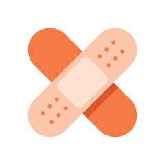 medical bandage plaster, first aid kit icon. health care concept flat vector illustration isolated o