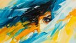 Painter transforms raw emotions with vivid strokes, Ai Generated.
