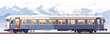 Luxury sleeper train cabin flat design side view comfort theme water color Analogous Color Scheme.