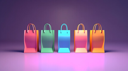 Poster - Shopping Bags Icon Gift 3d