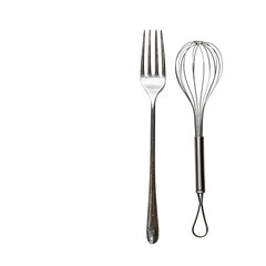 Wall Mural - fork spoon set on white background
