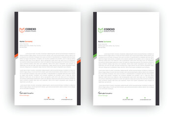 Wall Mural - modern corporate letterhead template design for your project, vector design.