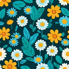 seamless floral colorful pattern background
