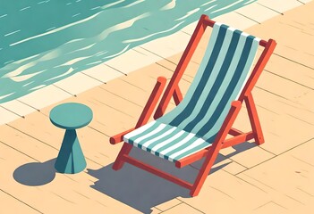 Poster - Chair on beach 