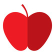 red apple flat icon