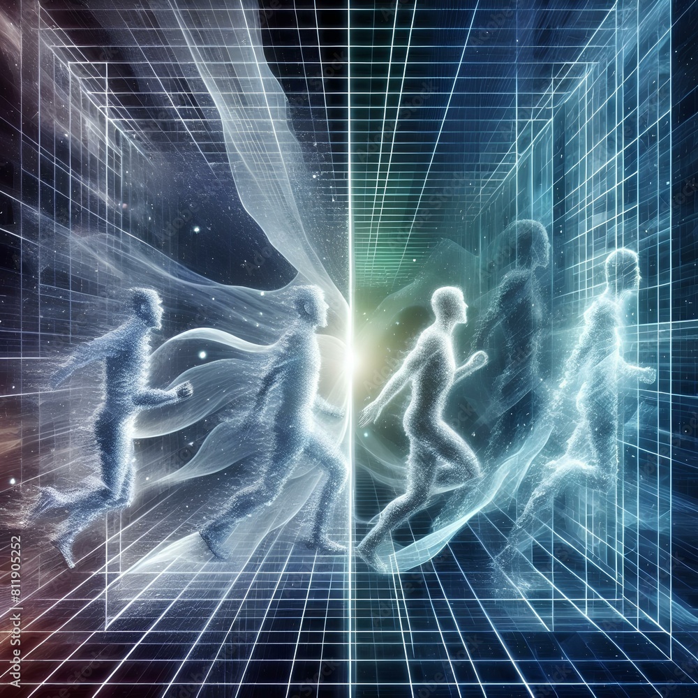 Stock Humans Humans are traveling through the 5th dimension Stock Illustration ...