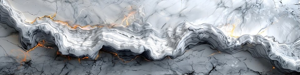 Aufkleber - Mesmerizing Marble Texture with Dynamic Waves and Elegant Gold Accents,Showcasing a Captivating Blend of Natural and Abstract Elements