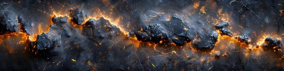 Fototapete - Fiery Cosmic Explosion Dramatic Turbulent Marble Abstract Texture Background