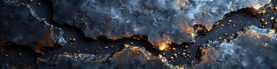 Leinwandbilder - Stunning Black Marble Texture with Intricate Patterns and Granular Surfaces for High-End Backgrounds and Designs
