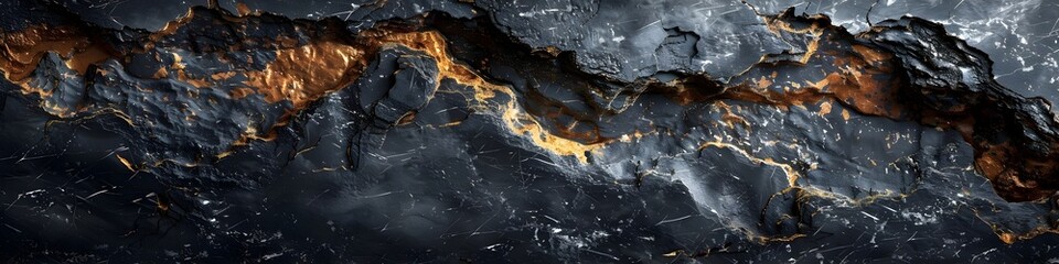 Aufkleber - Dramatic Black Marble Textured Background with Intricate Patterns and Weathered Appearance