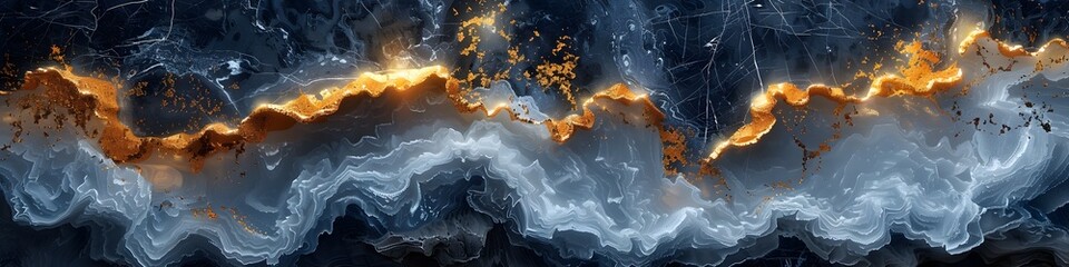 Aufkleber - Captivating Marble Texture with Fiery Abstract Swirls and Dramatic Clouds