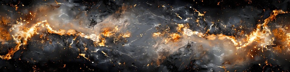 Poster - Dramatic Explosion of Fiery Flames and Intense Sparks in a Captivating Blaze of Energy and Destruction
