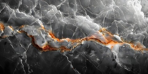 Leinwandbilder - Dramatic Marble Textured Abstract Cracked Monochrome Pattern Background for Modern Design