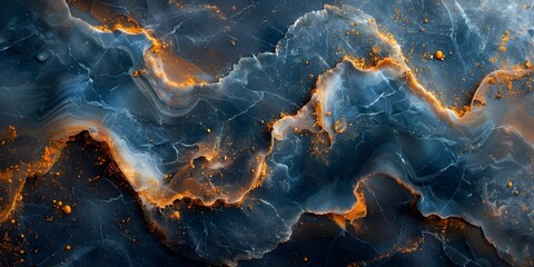 Leinwandbilder - Captivating Celestial Marble Textures and Patterns Showcasing Dynamic Energy and Ethereal Allure