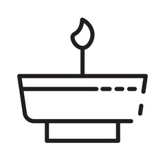 Poster - Candle Salon Spa Line Icon