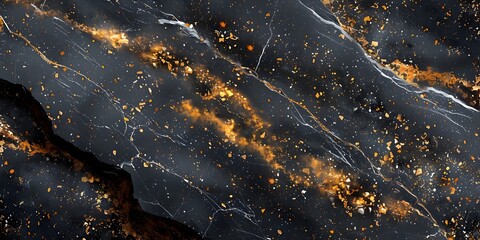 Aufkleber - Elegant Dark Marble Textured Background with Golden Accents and Mesmerizing Patterns for Premium Branding and Digital Design