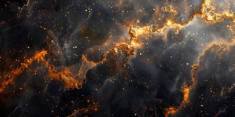 Poster - Dramatic Fiery Explosion of Marble Textures in Cosmic Cosmic Background